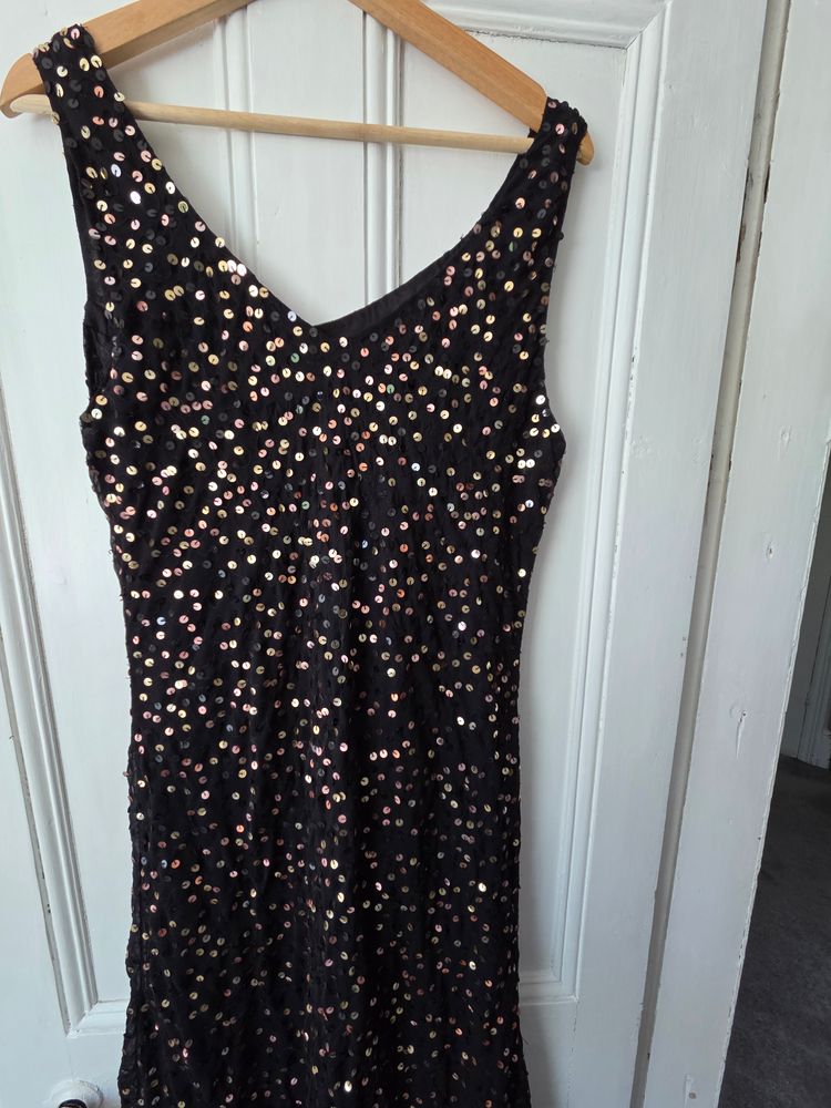 Black Sequin Sleeveless Dress 6
