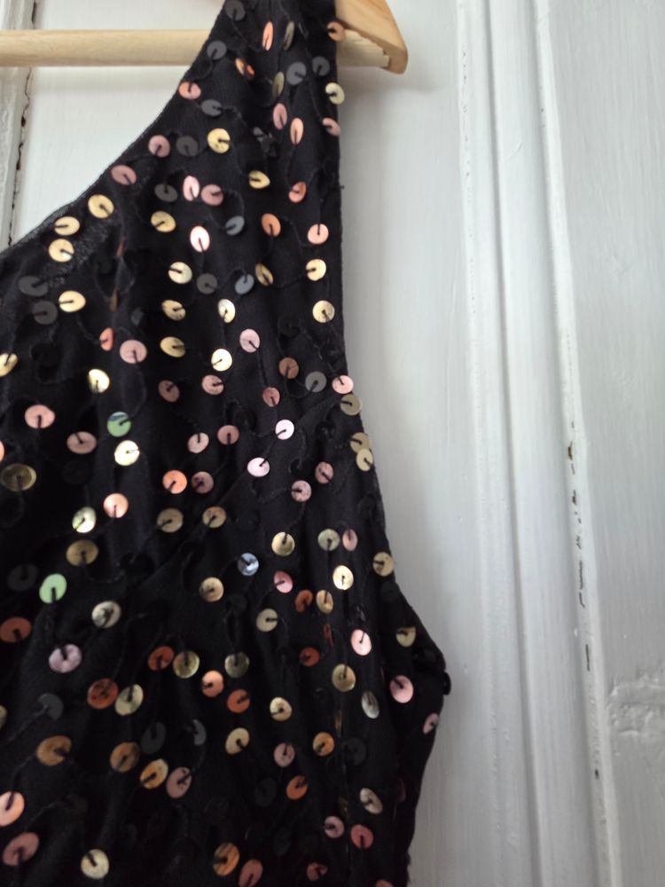 Black Sequin Sleeveless Dress 5