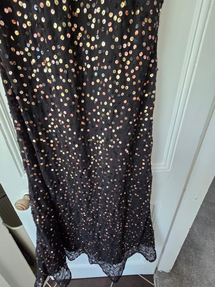 Black Sequin Sleeveless Dress 2