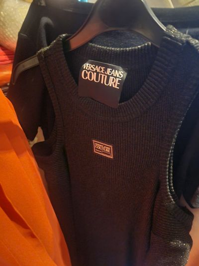 Versace Jeans Couture Black Knitted Sleeveless Top