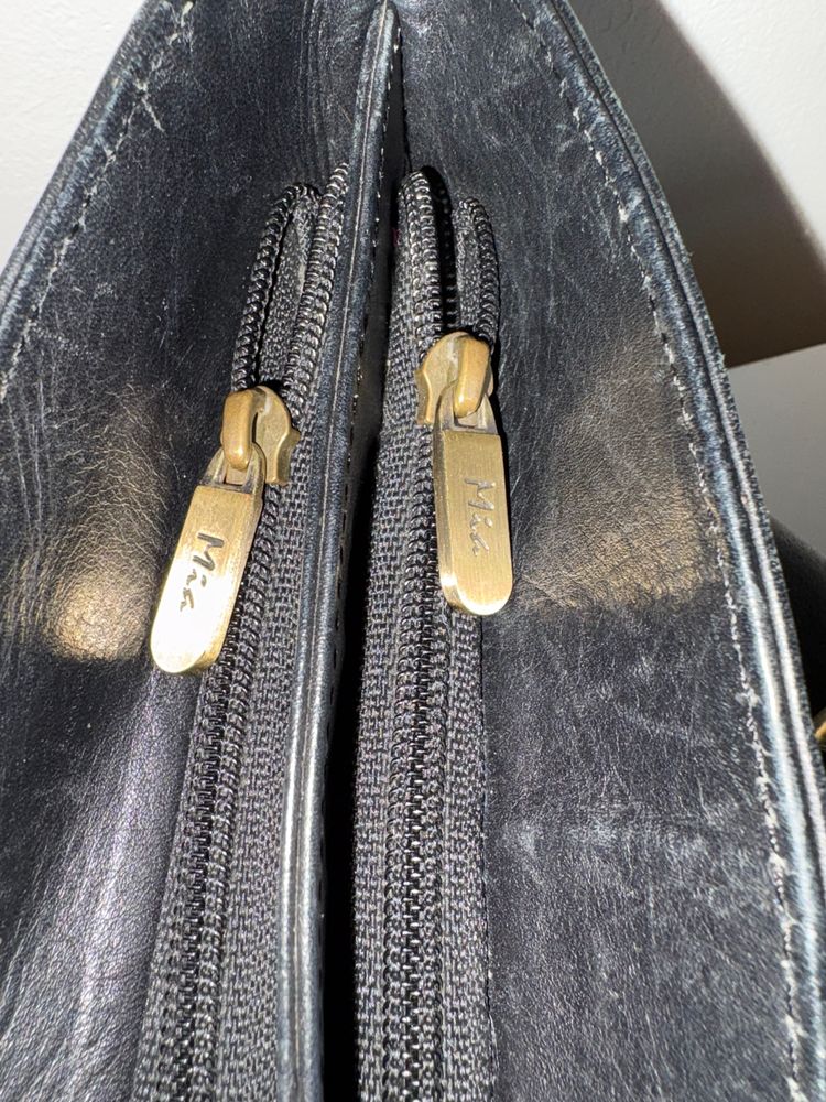 Mia Soft Black Leather Handbag 5
