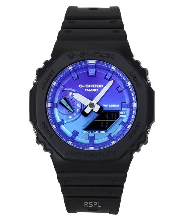 Casio G-Shock Analog Digital Bio-Based Resin Strap Blue Dial Quartz GA-2100FL-1A 200M Men's Watch image 1