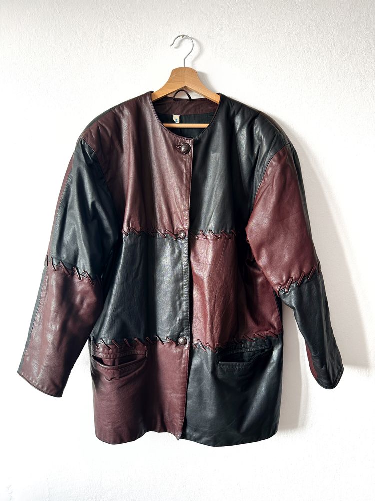 Patchwork Leather Jacket 3