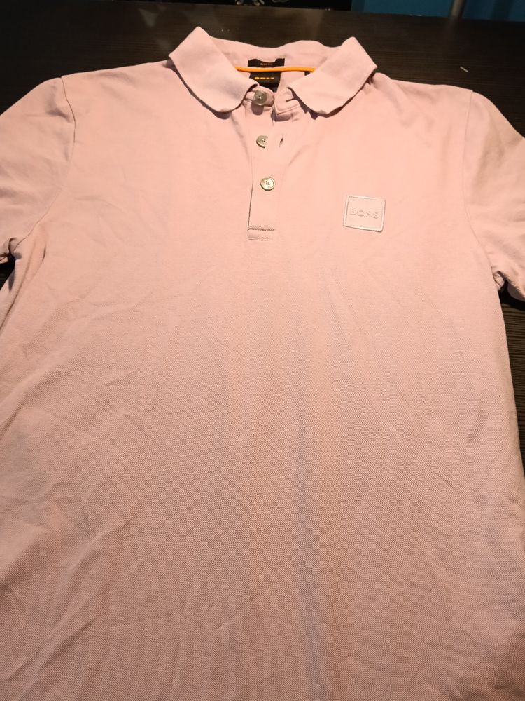 Boss Pink Slim Fit Polo Shirt