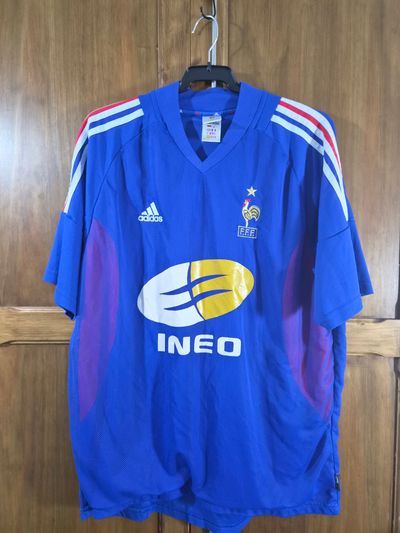 Adidas Blue Football Jersey With Fff Logo
