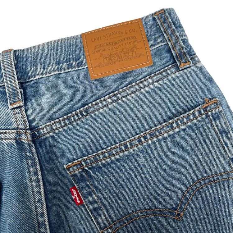 Levis Denim Baggy Dad High Waisted Jeans Small 5