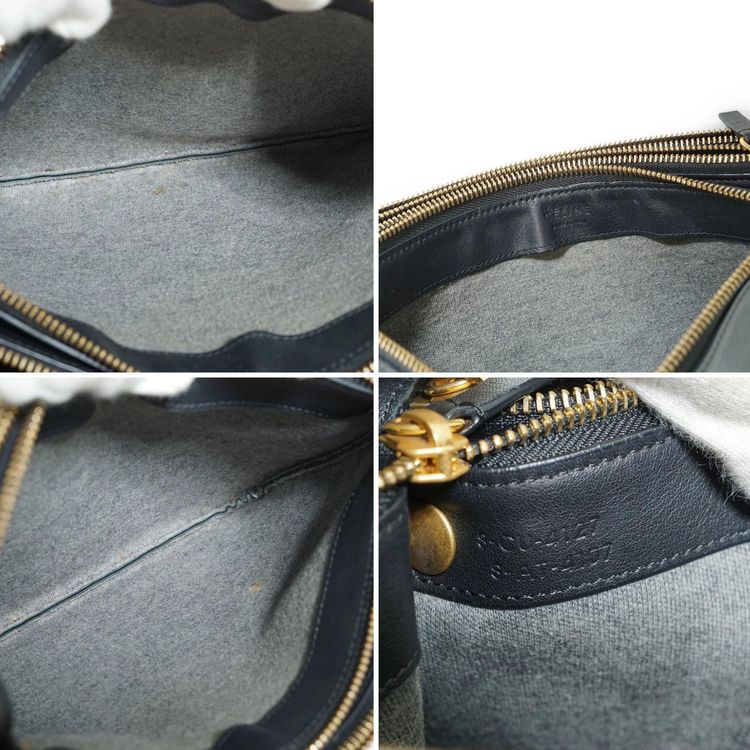 Celine Black Leather Large Trio Shoulder Crossbody Bag image 6