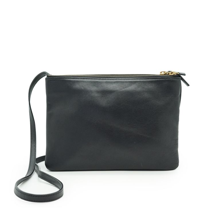 Celine Black Leather Large Trio Shoulder Crossbody Bag image 2