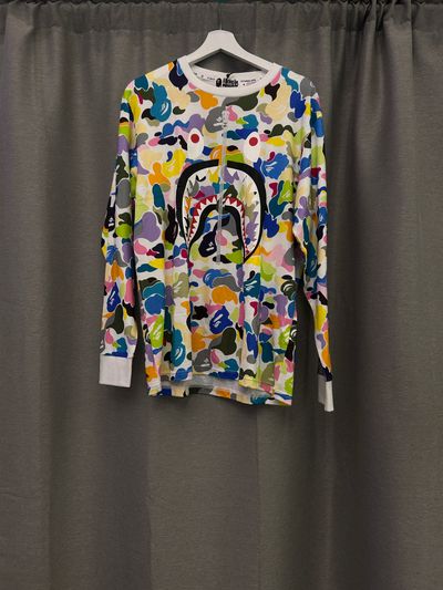 A Bathing Ape Colorful Camo Long Sleeve Shirt