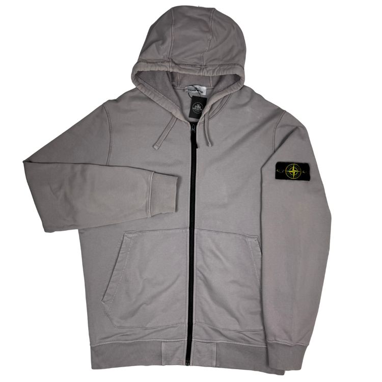 Sudadera con cremallera y capucha Stone Island Gris claro - talla 2XL
