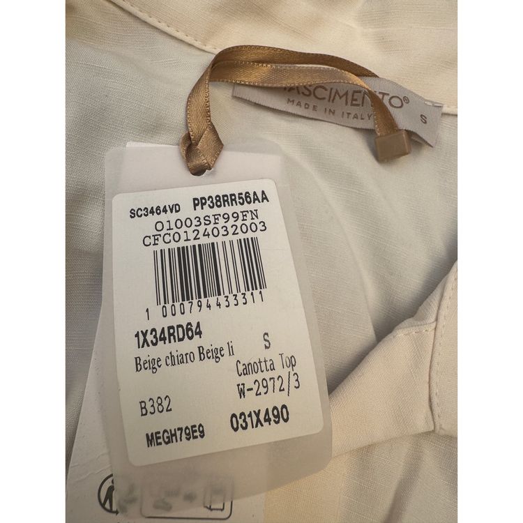 Beige tank top for women from the brand RINASCIMENTO image 3