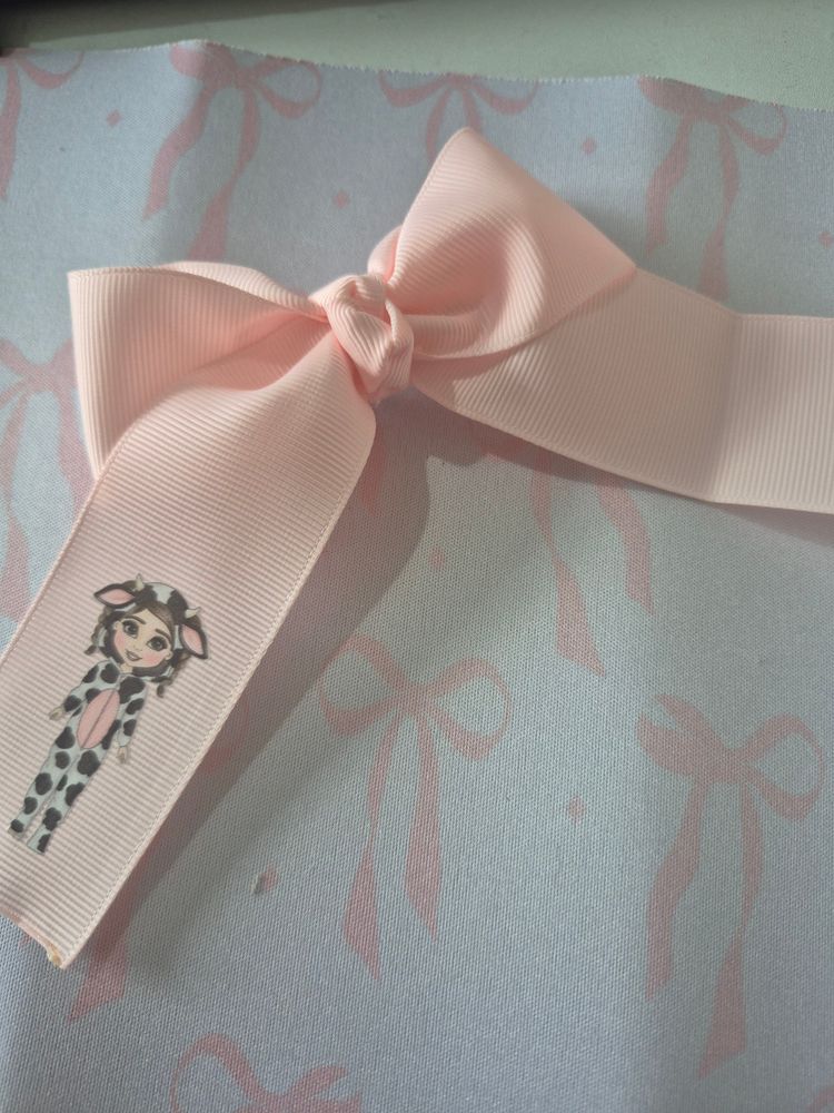 Hair bows with transfers 4