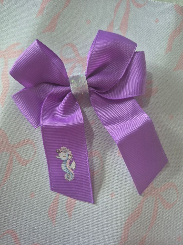 Hair bows with transfers 3
