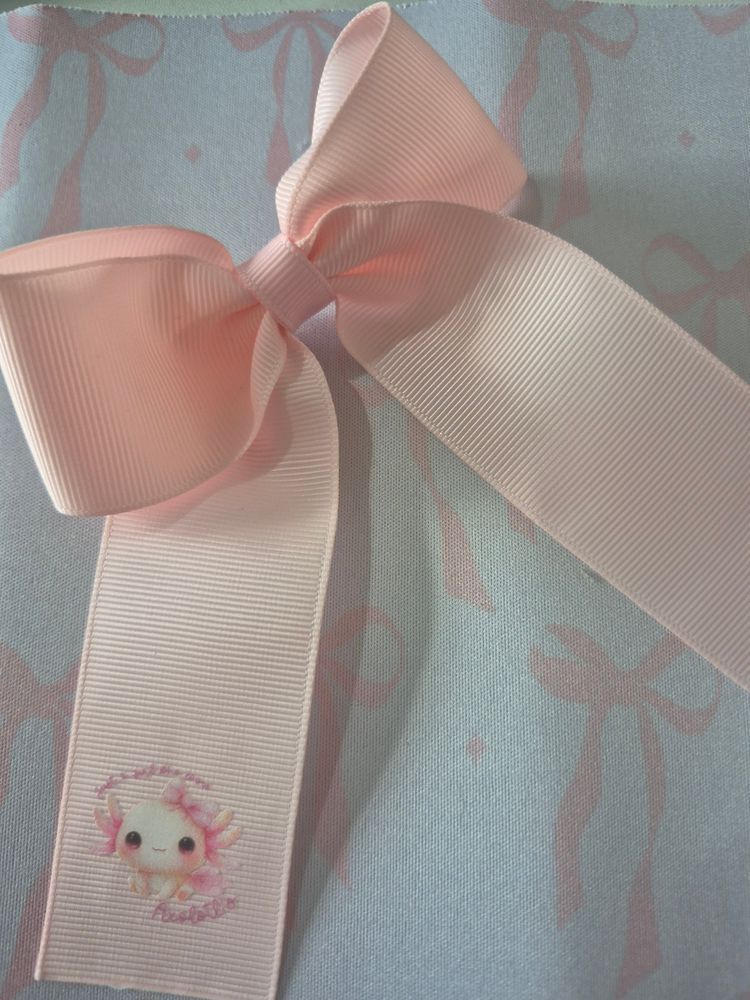Hair bows with transfers 5