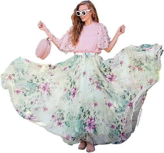 Floral Maxi Skirt image 5