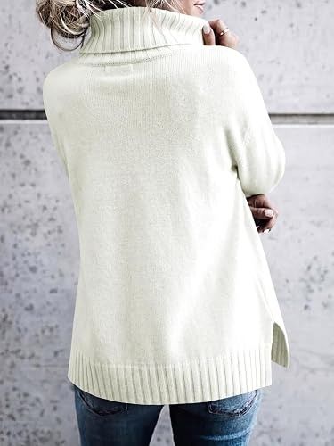Cream Turtleneck Sweater image 3