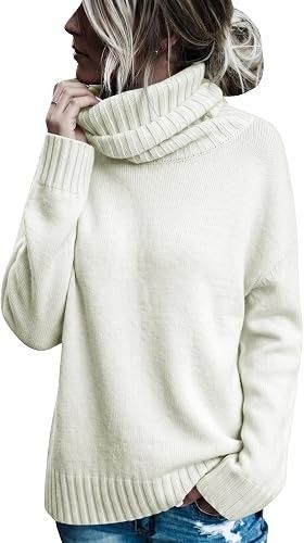 Cream Turtleneck Sweater image 1