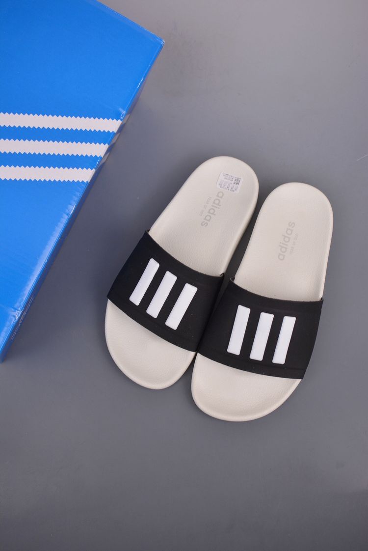 Adidas Black And White Slide Sandals image 1