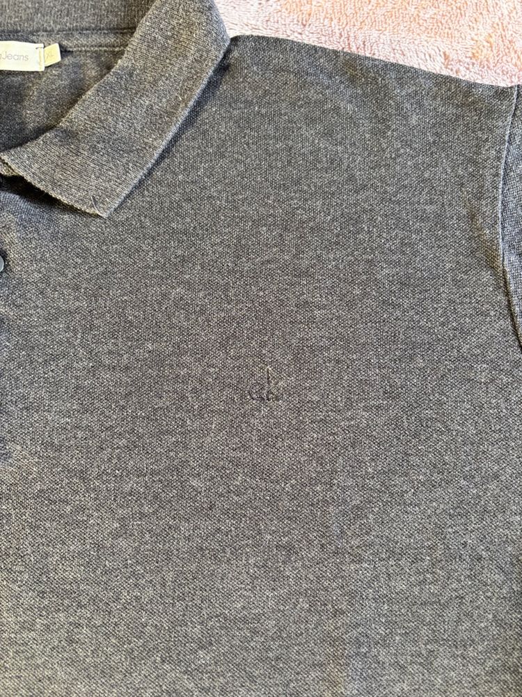Calvin Klein Jeans Grey Polo Shirt imagen 5