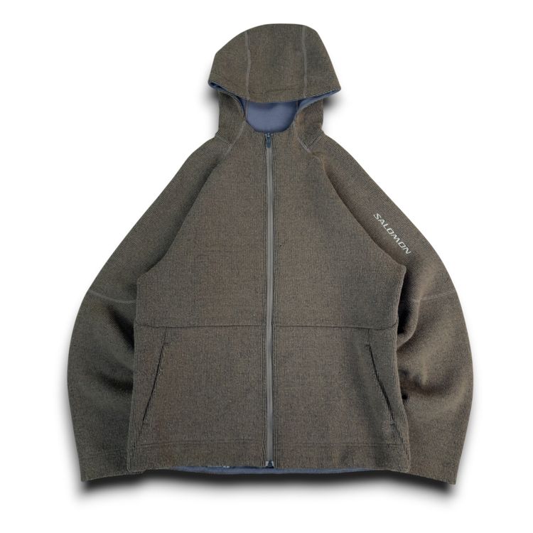 Salomon 2006 technical panelled zip up ribbed hoodie (M)