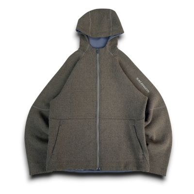 Salomon 2006 technical panelled zip up ribbed hoodie (M)