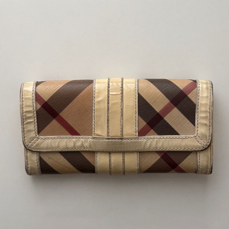Other Beige And Brown Checkered Wallet product image