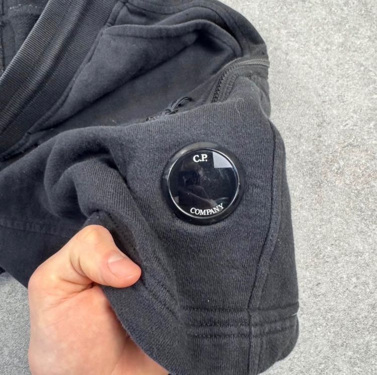 Black C.P. Company Double Zip Cotton Shorts 3