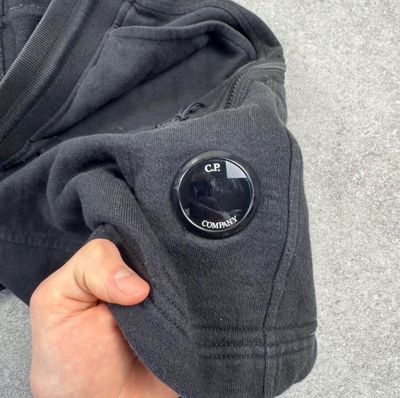 Black C.P. Company Double Zip Cotton Shorts 3