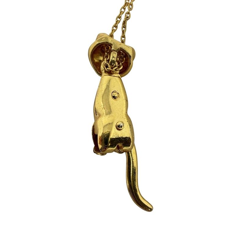 Gold Cat Pendant Necklace image 4