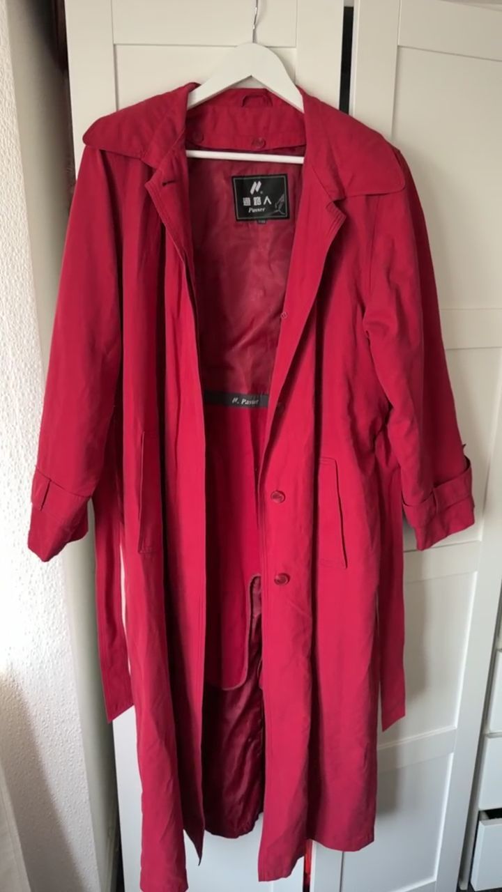Passer Trench Coat Red imagen 1