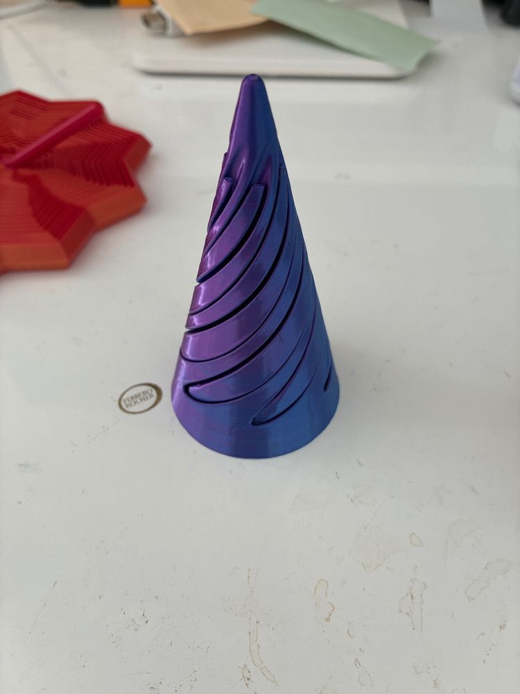 Object Blue And Purple Spiral Cone-Shaped Object product image