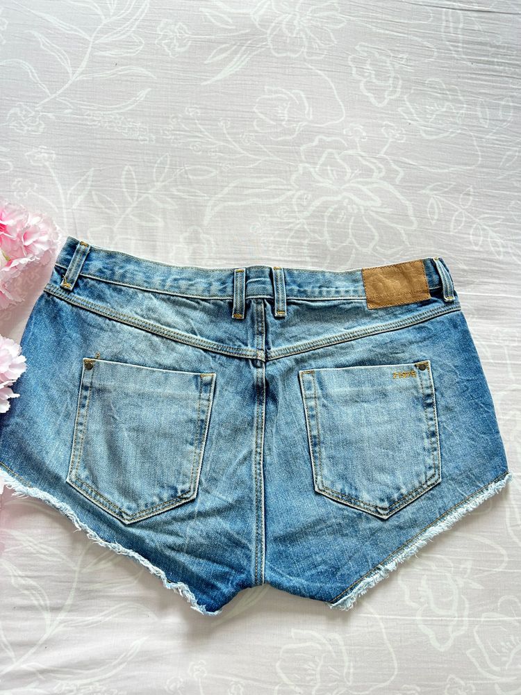 Zara Basic Denim Shorts 5