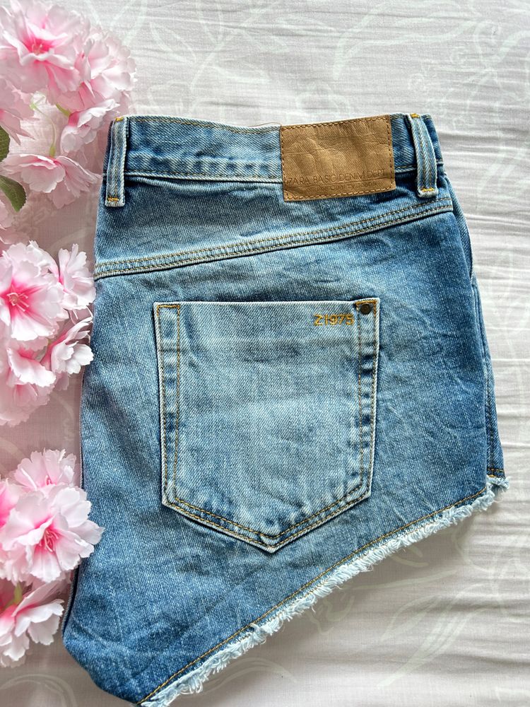Zara Basic Denim Shorts 6