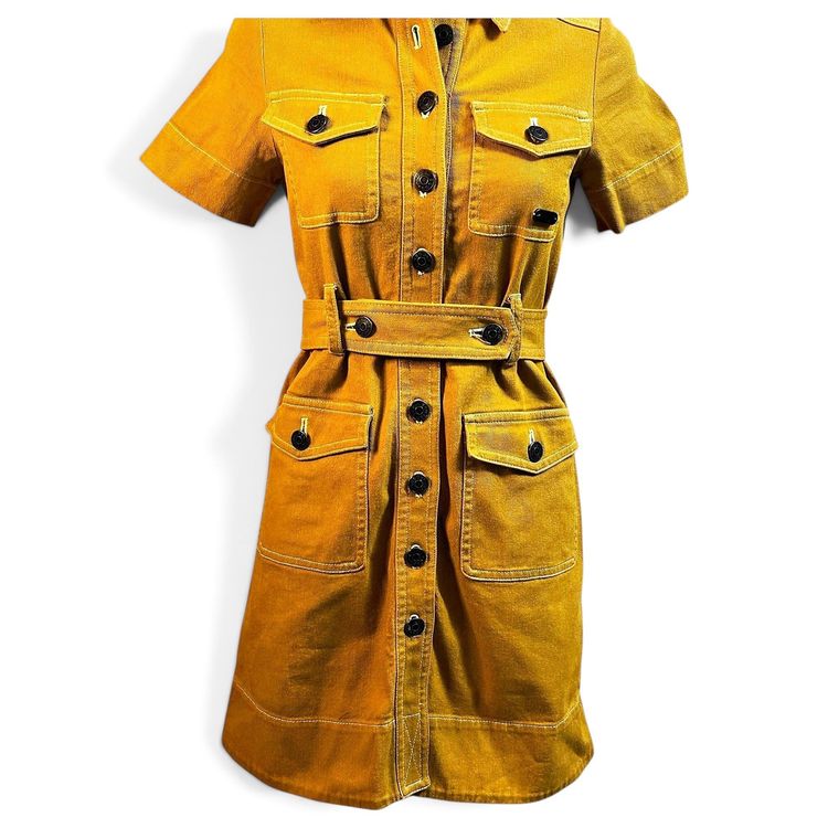 Marc by Marc Jacobs Mustard Yellow Utility Shirt Dress image 1