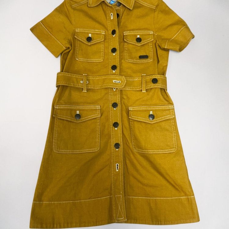 Marc by Marc Jacobs Mustard Yellow Utility Shirt Dress image 10
