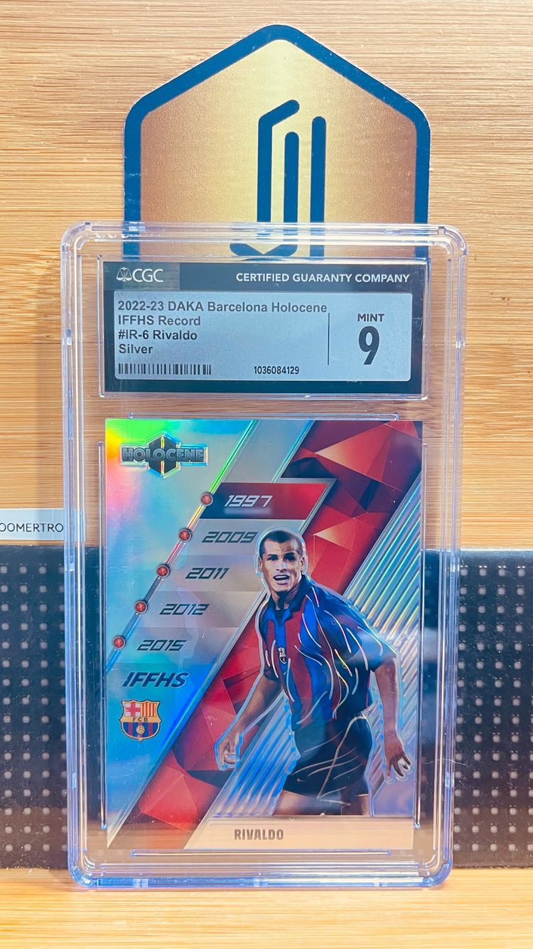 CGC 9 /25 - Rivaldo - Barcelona - IFFHS Record - Silver - Daka Holocene 2022-23