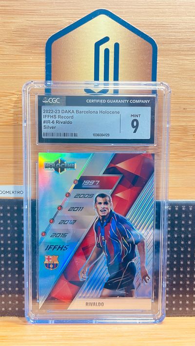 CGC 9 /25 - Rivaldo - Barcelona - IFFHS Record - Silver - Daka Holocene 2022-23