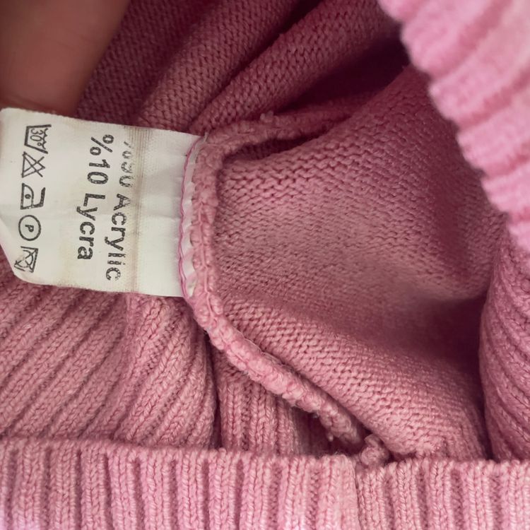 Y2K Baby Pink Knit Zip-Up Sweater image 6