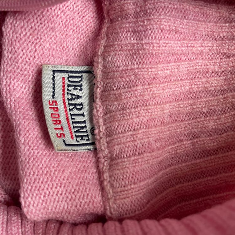 Y2K Baby Pink Knit Zip-Up Sweater image 5