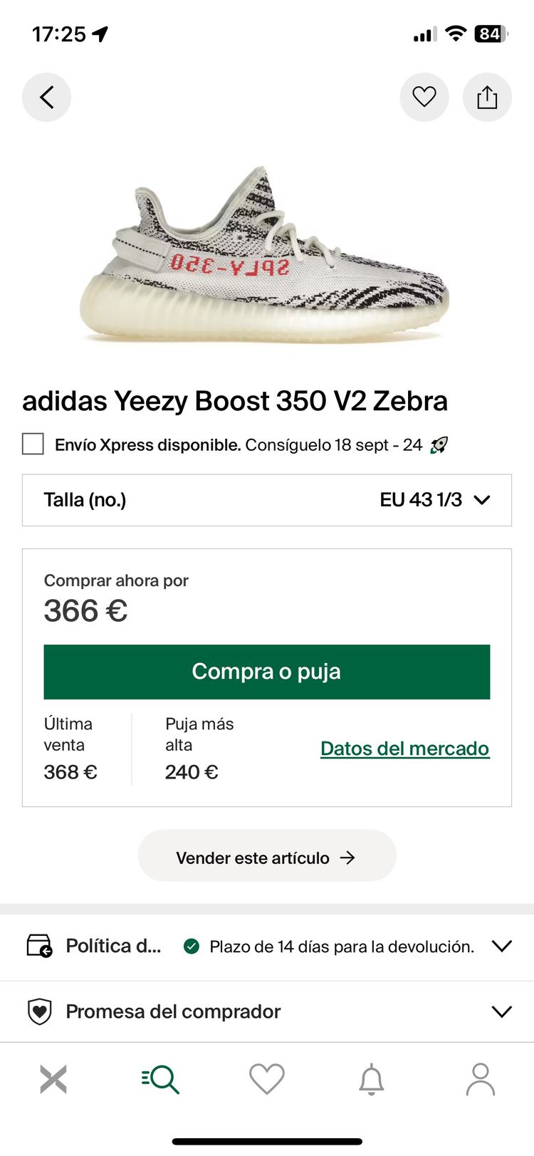 adidas Yeezy Boost 350 V2 Zebra  obraz 2