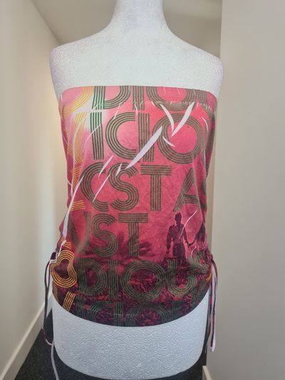 Miss sixty vintage strapless pink 00s y2k top szXL