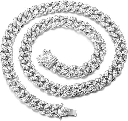 Other Silver Chain Necklace With Rhinestones product image