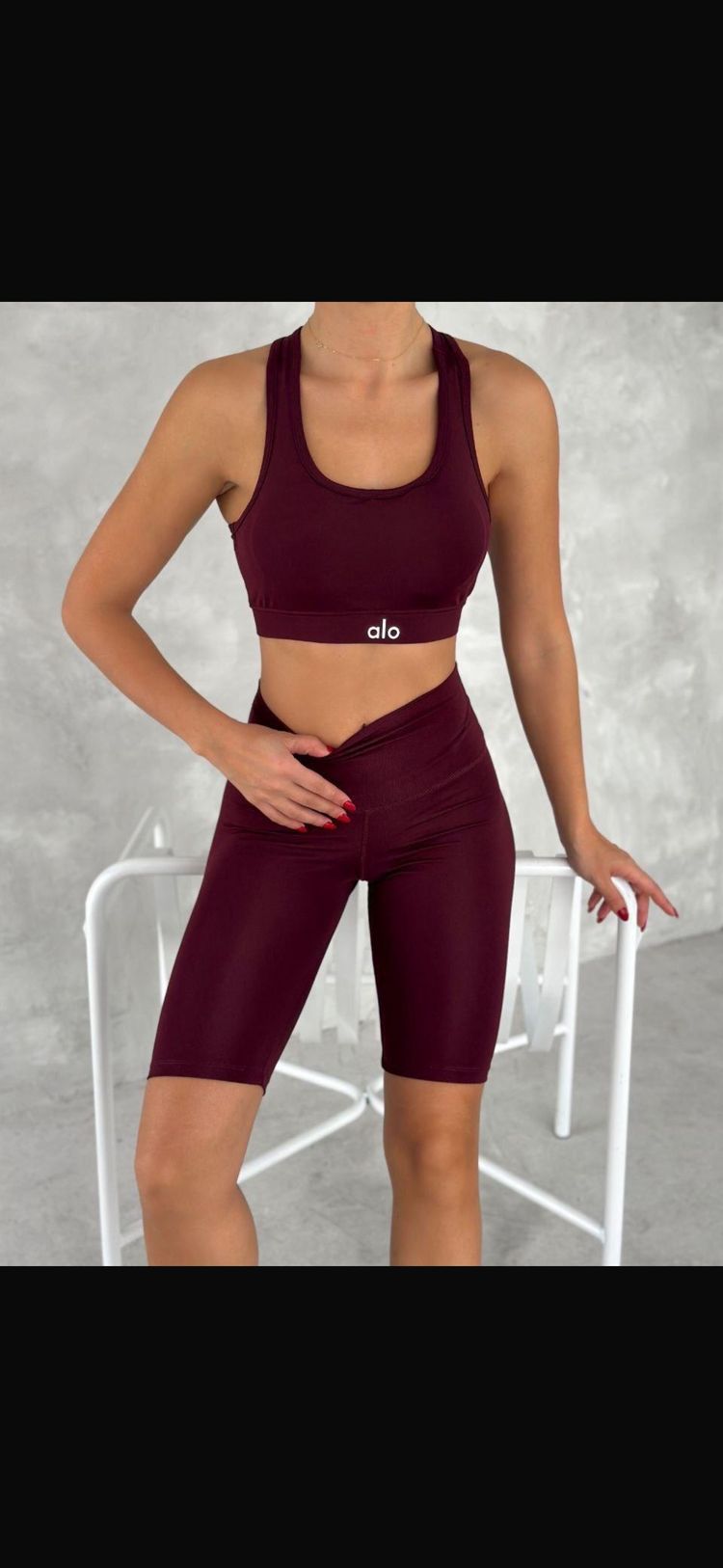 Alo Alo Sports Bra And Biker Shorts Set product image
