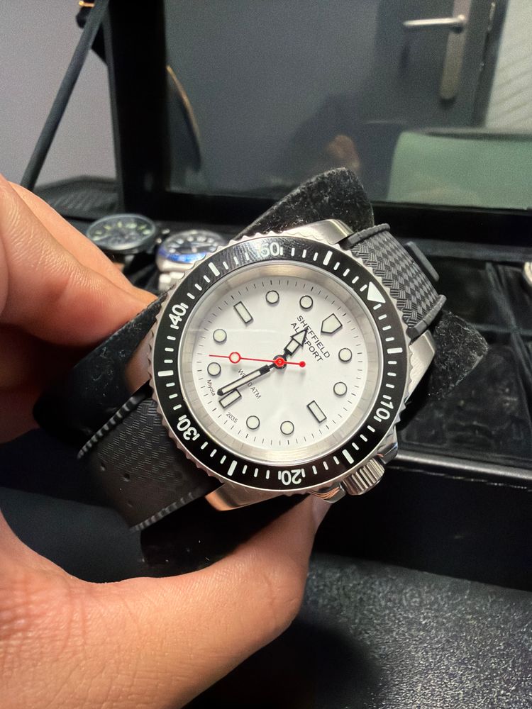 Black And White Wristwatch