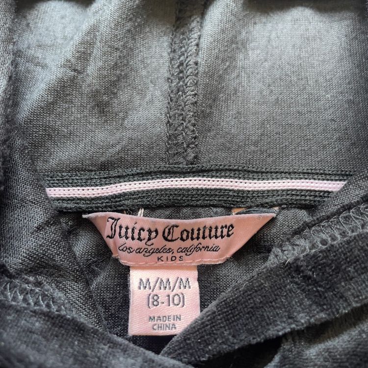 Juicy Couture Kids Black Velour Hoodie image 4