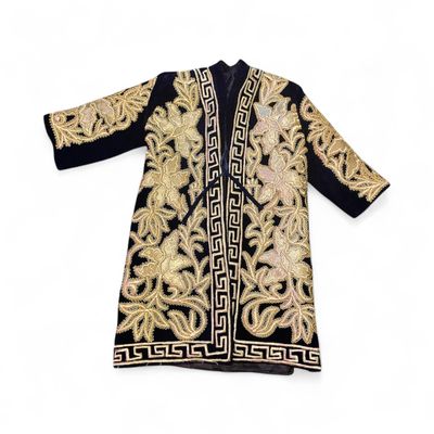 embroidered long coat