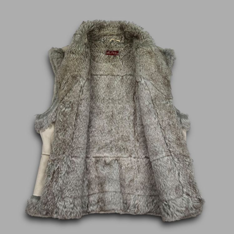 Wit and wisdom 2000's suede fur lined vest (L) wms 10