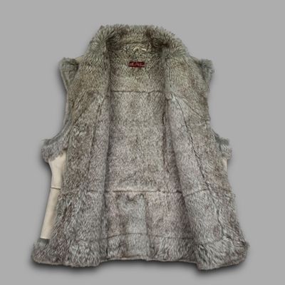 Wit and wisdom 2000's suede fur lined vest (L) wms 10
