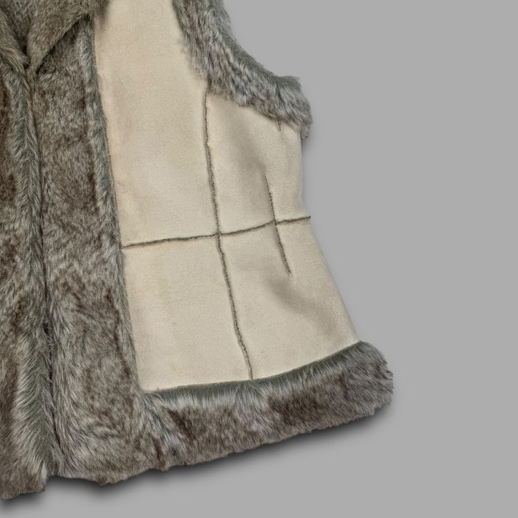 Wit and wisdom 2000's suede fur lined vest (L) wms 4