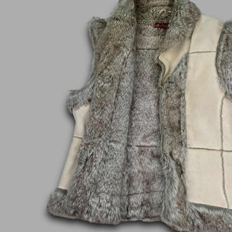 Wit and wisdom 2000's suede fur lined vest (L) wms 9
